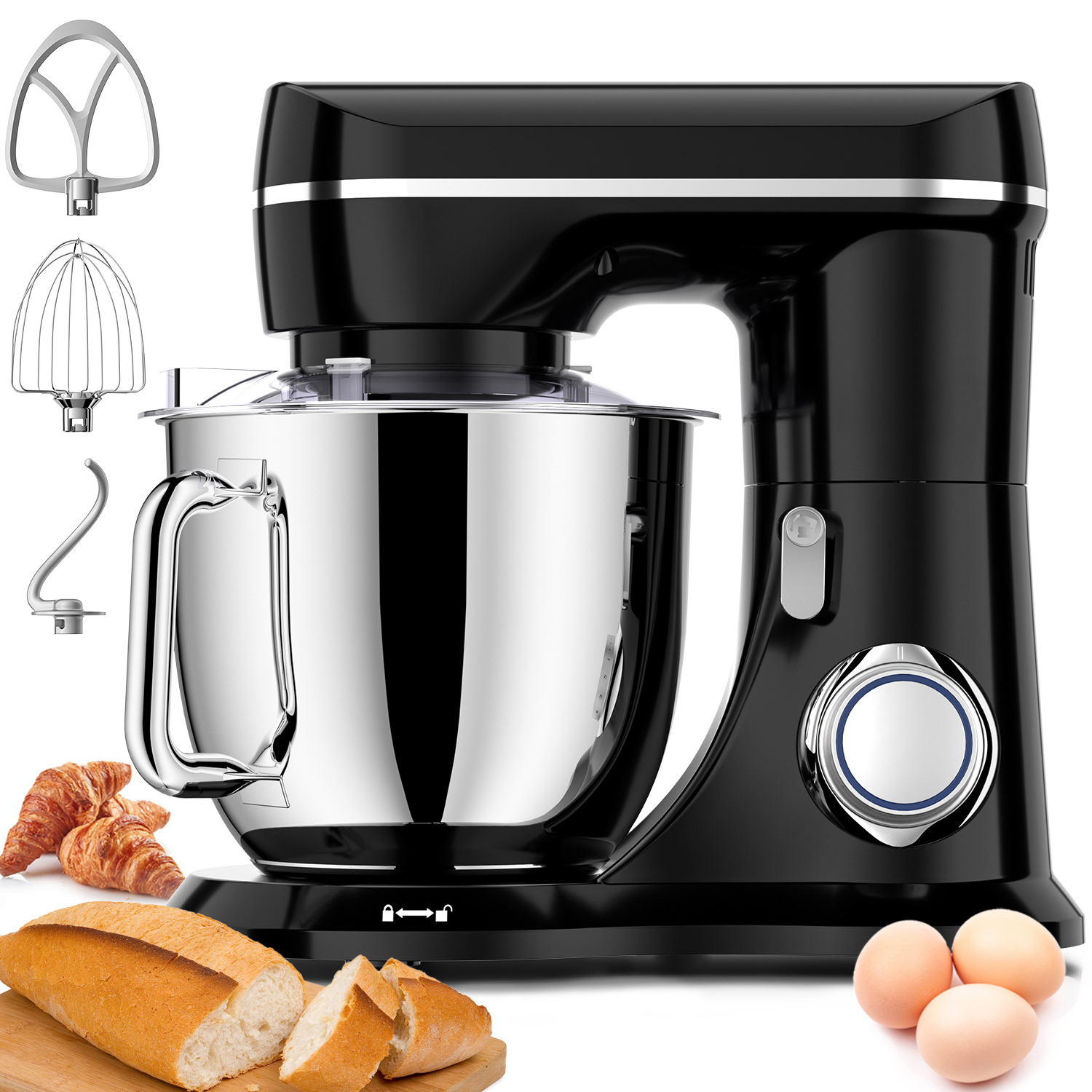 Electrical Dough Mixer and Stand Mixer for Baking: Kitchen Home equipment for Desserts, Bread, and Meals Preparation